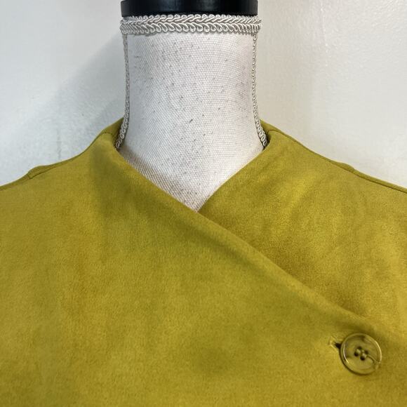 Joseph Ribkoff Jacket Blazer size 6 Lime Green Micro Suede Stretch Career Suit - Picture 3 of 9